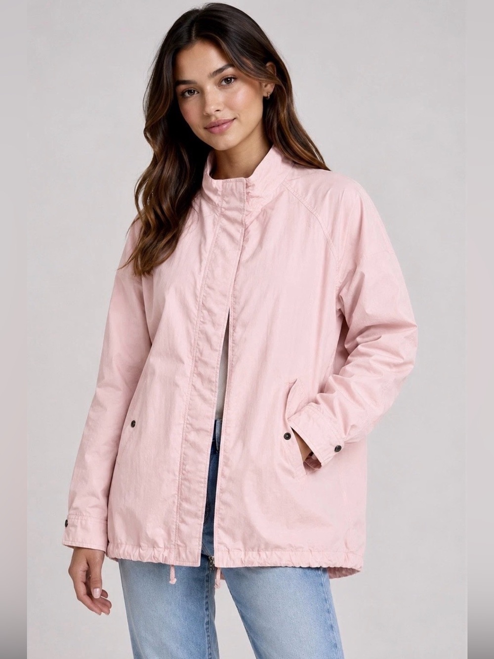 Forever 21 Pale Pink Utility Drawstring Jacket